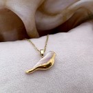 VERDIFUGL PUDDERROSA DYPPET I GULL thumbnail